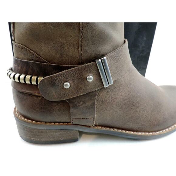 Women's Shoes Steven by Steve Madden Ryley Riding Boots Brown Distressed Size 6 - Picture 7 of 8